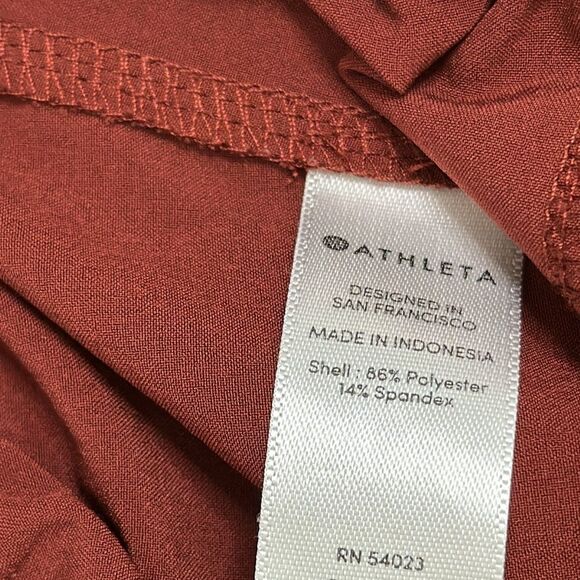 Athleta Skyline Belted Paperbag High Rise Red Ankle Pants Size 0 - Picture 12 of 12